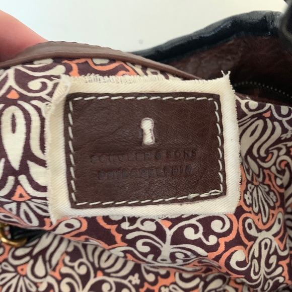 Anthropologie Schumer and Son Philadelphia Brown Crossbody Bag - Picture 5 of 6